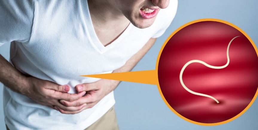 Symptoms indicate the presence of parasites